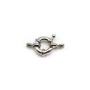 Clasp in the shape of a buoy, in silver metal, 11mm x 1pc