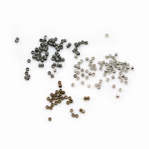 Perline di metallo schiacciabili, diversi colori 1,5 * 0,8 mm x 5 gr