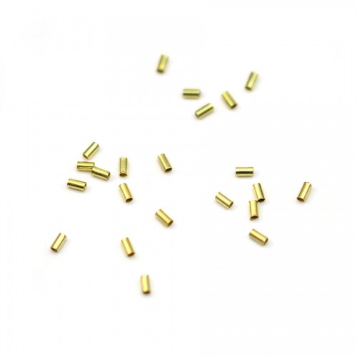 Crimp beads golden tone 1.5*2.8mm x 5gr