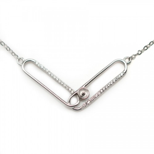Serpentine links necklace 925 silver x 45cm