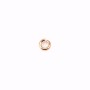 Venner open round rings by "flash" Gold pink on brass 0.6x3mm x 50pcs