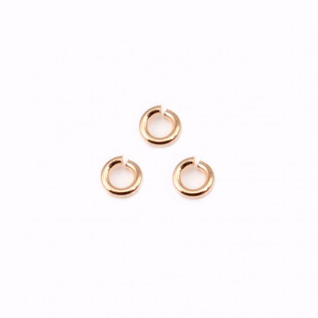 Venner open round rings by "flash" gold pink on brass 0.55x3mm x 50g