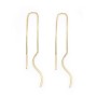 Earrings by "flash" Gold on brass 2.7x16mm x 2pcs