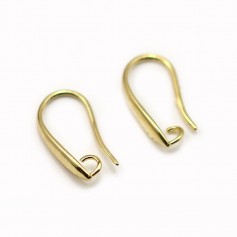 Hook earrings by "flash" Gold on brass 9*17mm x 4pcs