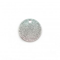 Round glittered charm, plated by "flash" gold on brass 12mm x 6pcs
