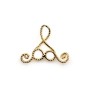 Charm plated by "flash" gold on brass, in size of 13x16mm x 4pcs