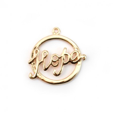 Pendant hope by "flash" gold on brass 19mm x 1pc