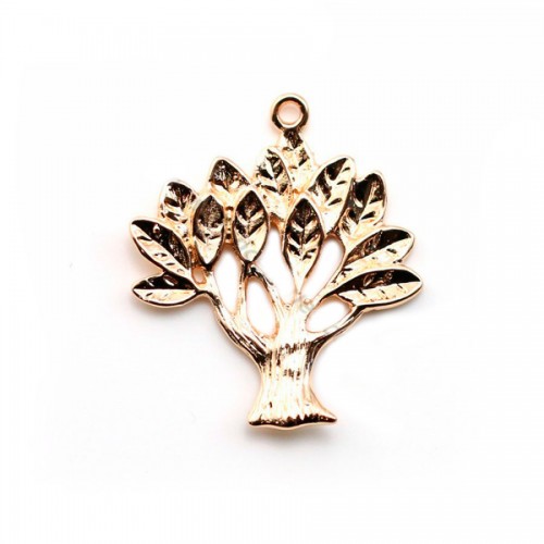 Pendant tree of life by "flash" gold on brass 20x23.5mm x 2pcs