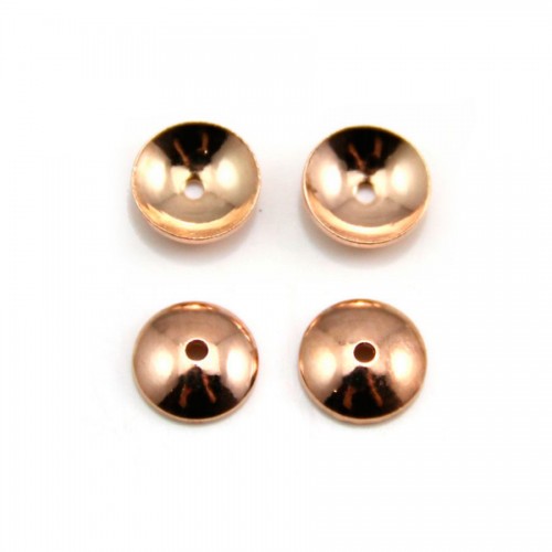Saucers by "flash" Rose Gold on brass 6mm x 10pcs