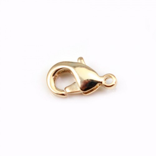  Lobster clasp by "flash" Gold on brass 7x12mm x 5pcs