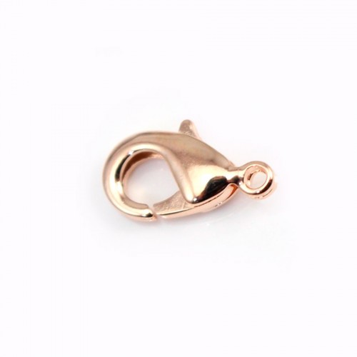  Lobster clasp by "flash" Gold pink on brass 7x12mm x 4pcs