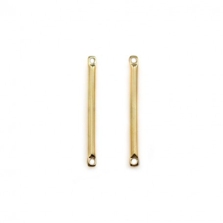 Intercalary in the shape of a tube, 1.5x30mm, plated with "flash" gold on brass x 6pcs