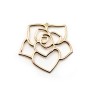 Camellia by "flash" Gold on brass 35mm x 1pc