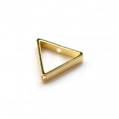 Separador triangular de 13mm, banhado a ouro flash sobre latão x 4pcs