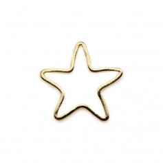 Intercalaire en forme d'étoile 16mm, doré sur laiton x 5pcs
