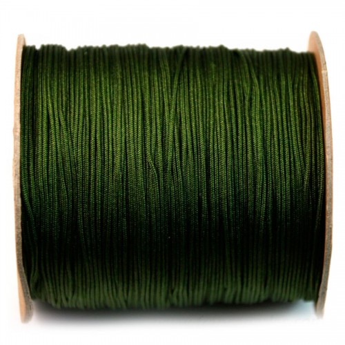 Dark khaki green thread polyester 1mm x 2m