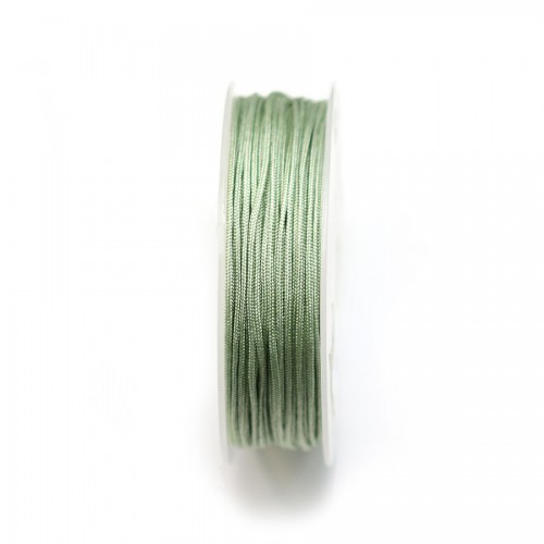 Thread green clear almond polyester iridescent 1.5mm x 15m