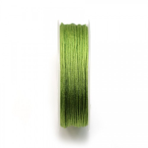 Fil polyester irisé vert mousse 1.5mm x 15m