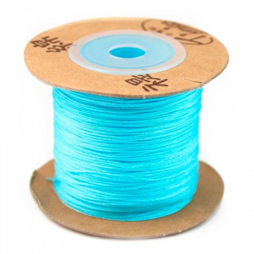 Turquoise bleu thread polyester 0.5mm x 5m