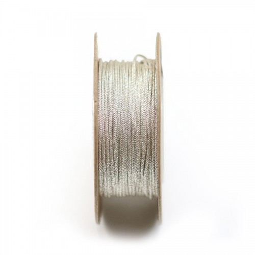 Silver braided polyester thread 1mm x 18m