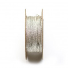 Silver braided polyester thread 1mm x 18m