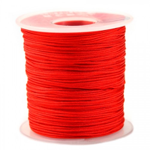 Fil polyester rouge 0.8 mm X100m