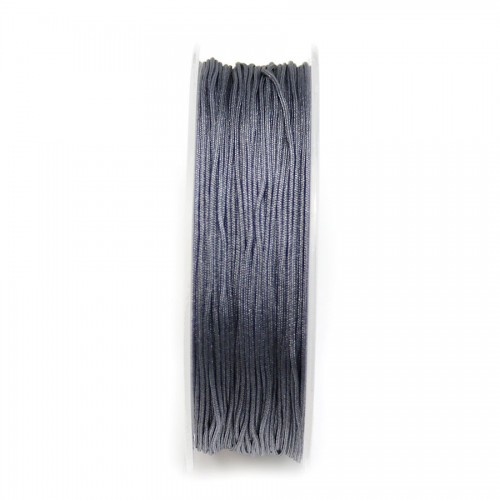 Thread on polyester, in hematite color, 0.8mm x 30m