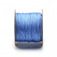 Filato di poliestere, colore blu chiaro, dimensioni 0,8 mm x 100 m