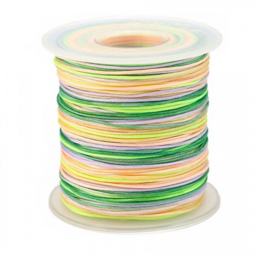 Multicolor tone yellow green thread polyester 0.8mm x 5m