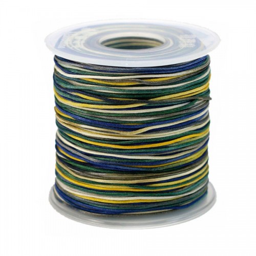 Multicolor tone grey khaki thread polyester 0.8mm x 5m