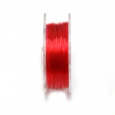 Fil élastique rouge 1.0mm x 25m