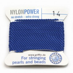 Fil power nylon avec aiguille inclus, de couleur bleu x 2m