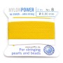 Fil power nylon avec aiguille inclus, de couleur jaune claire x 2m