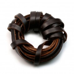 Brown lacet leather 10.0mm x 1m