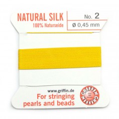 Fil de soie 0.45mm jaune claire x 2m