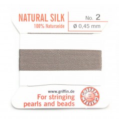 Silk thread 0.45mm grey x 2m