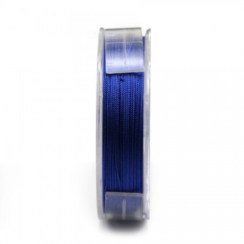 Silk bead cord 0.42mm dark blue x 40m