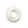 White mother-of-pearl flower beads on thread 6mm x 40cm (15pcs)