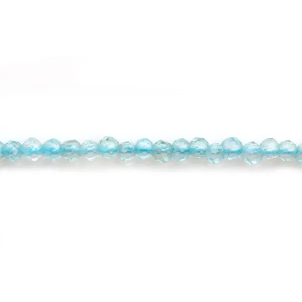 Bracelet Ou Collier En Perles D'Apatite Bleue - Perles De 6mm, Fil De 39,5 Cm - Neuf