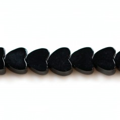 Agate noire cœur 4mm x 10pcs