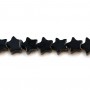 Onyx noir, étoile, 6mm x 40cm
