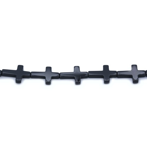 Agata nera, a forma di croce, 18 * 25 mm x 1 pz