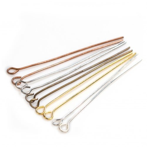 Metal pin, with open ring head, 0.5x50mm x 200pcs