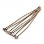 Metal pin, with open ring head, 0.5x50mm x 200pcs