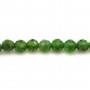 Tsavorite green, in the shape of a faceted round 3.5-4mm x 39cm
