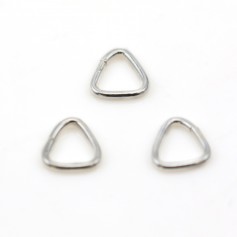 Anéis triangulares fechados em prata 925 6,5x0,8mm x 10pcs