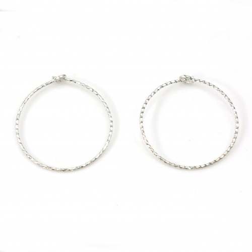 925 silver hoop earring 20*1mm x 4pcs