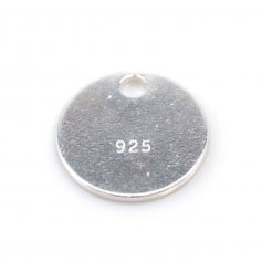 925er Silber Medaillen Charm zum Gravieren 12mm x 1Stk