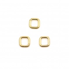 Anéis quadrados preenchidos a ouro 0,76x4mm x 2pcs