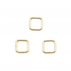 Anéis quadrados preenchidos a ouro 0,76x6mm x 2pcs